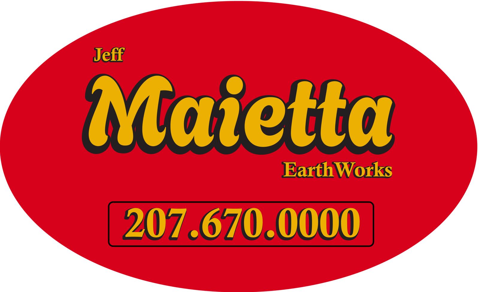 Jeff Maietta EarthWorks logo with a phone number