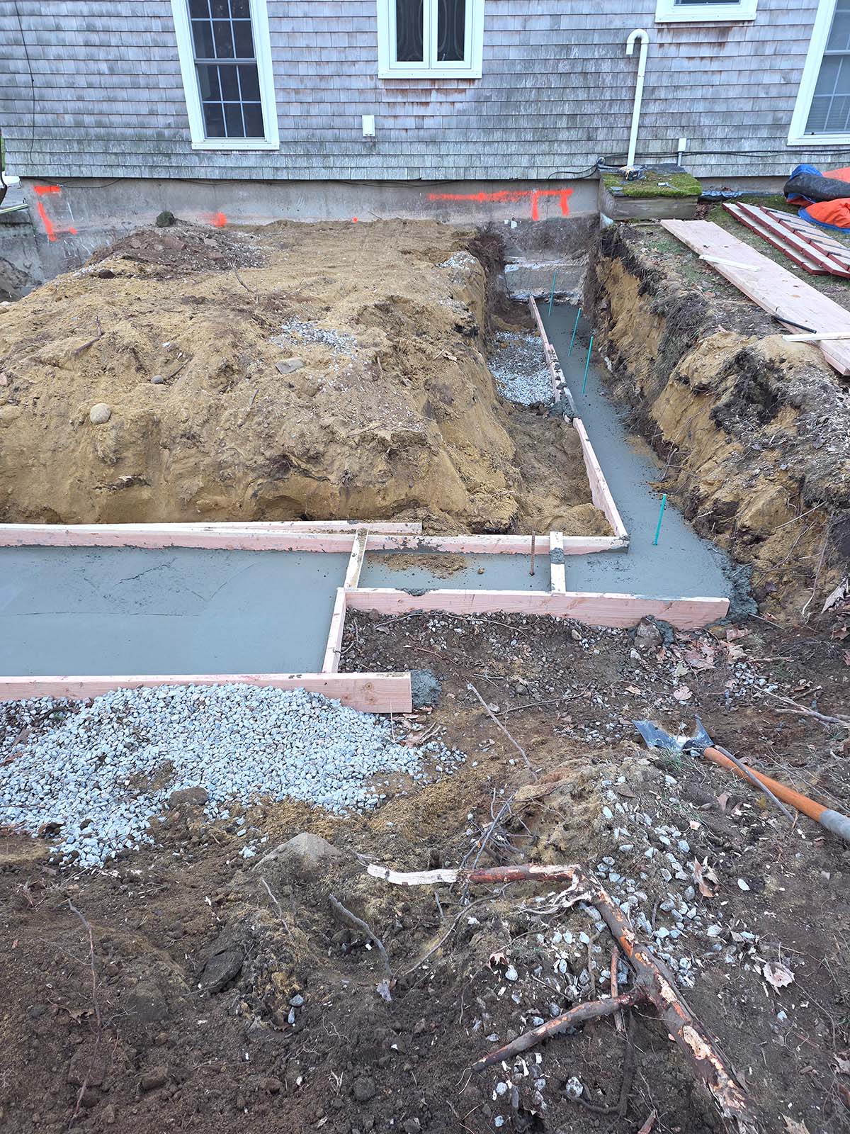 Foundation Excavation Project in Scarborough, Maine